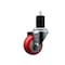 Service Caster 3'' Red Poly Wheel Swivel 1-3/4'' Expanding Stem Caster SCC-EX20S314-PPUB-RED-134 - alternate 1